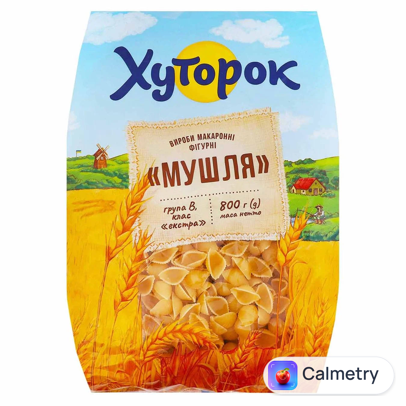 Макаронні вироби Хуторок Мушлі 800г — фото продукту