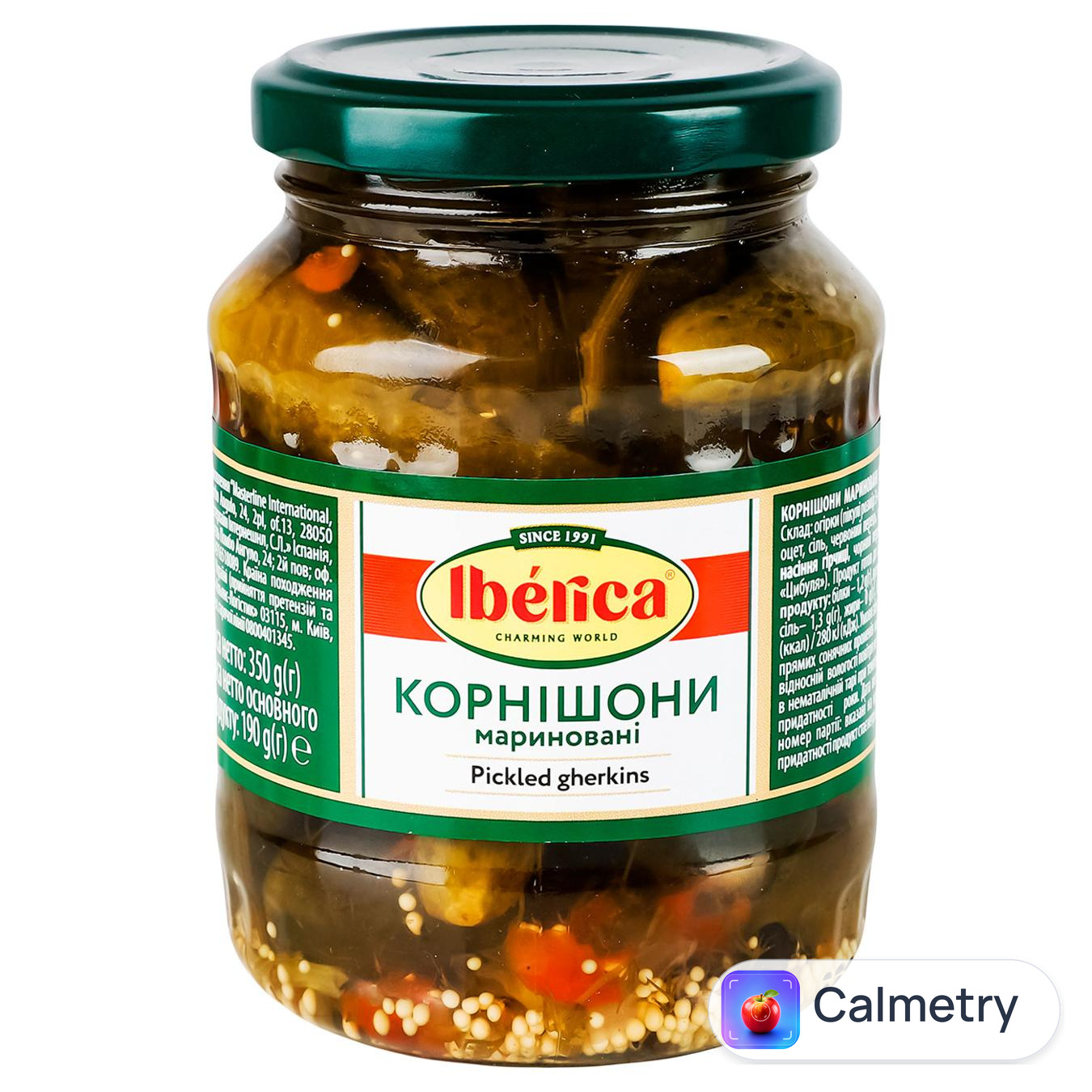 Корнішони Iberica мариновані 350г