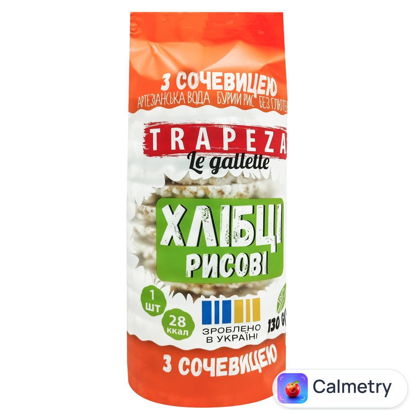 Галети Trapeza рисові з сочевицею 130г