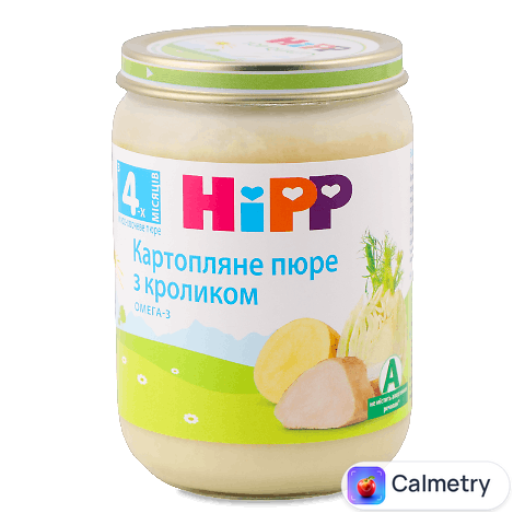 Пюре Hipp кролик в картопляному пюре, 190г