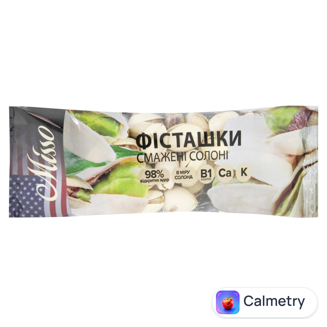 Фісташки Misso смажені солоні 40г — фото продукту