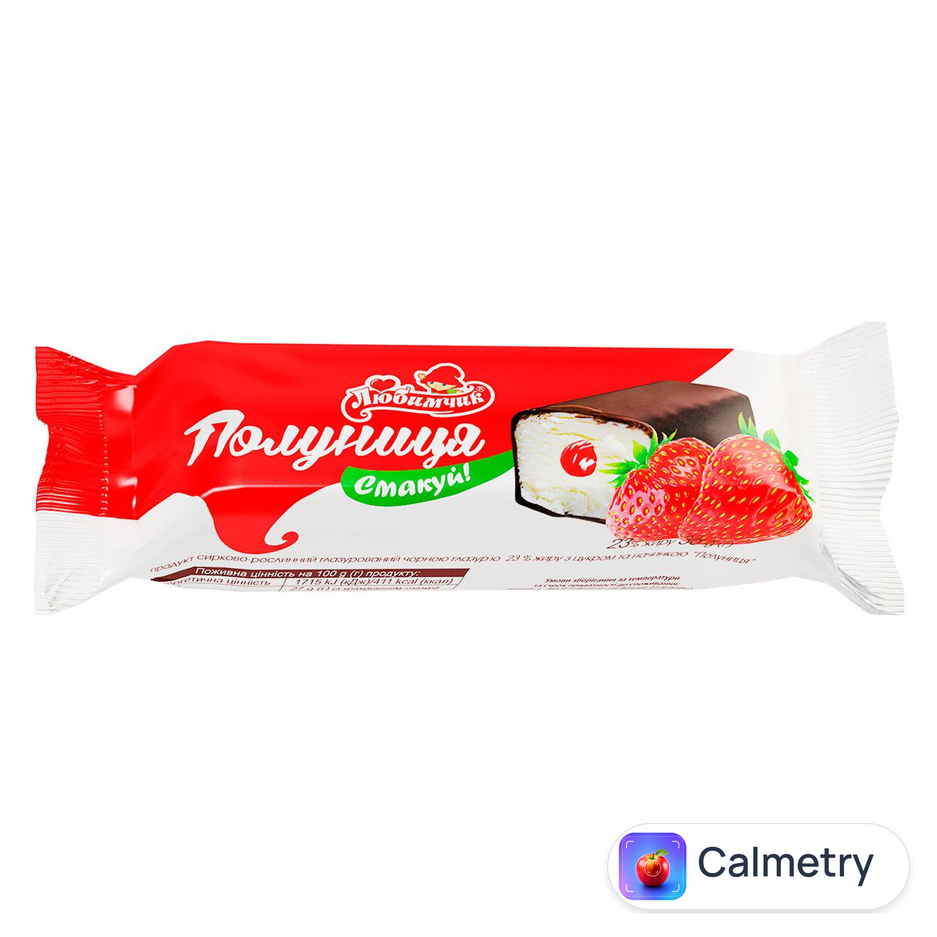 Продукт сирково-рослинний глазурований Любимчик полуниця 23% 36г