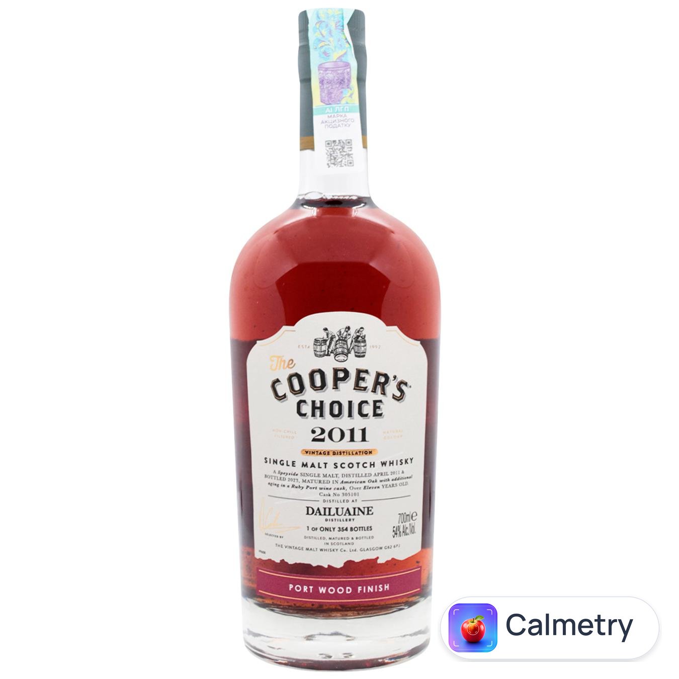 Віскі Cooper's Choice Dailuaine 2011 Port Wood Finish 54% 0,7л
