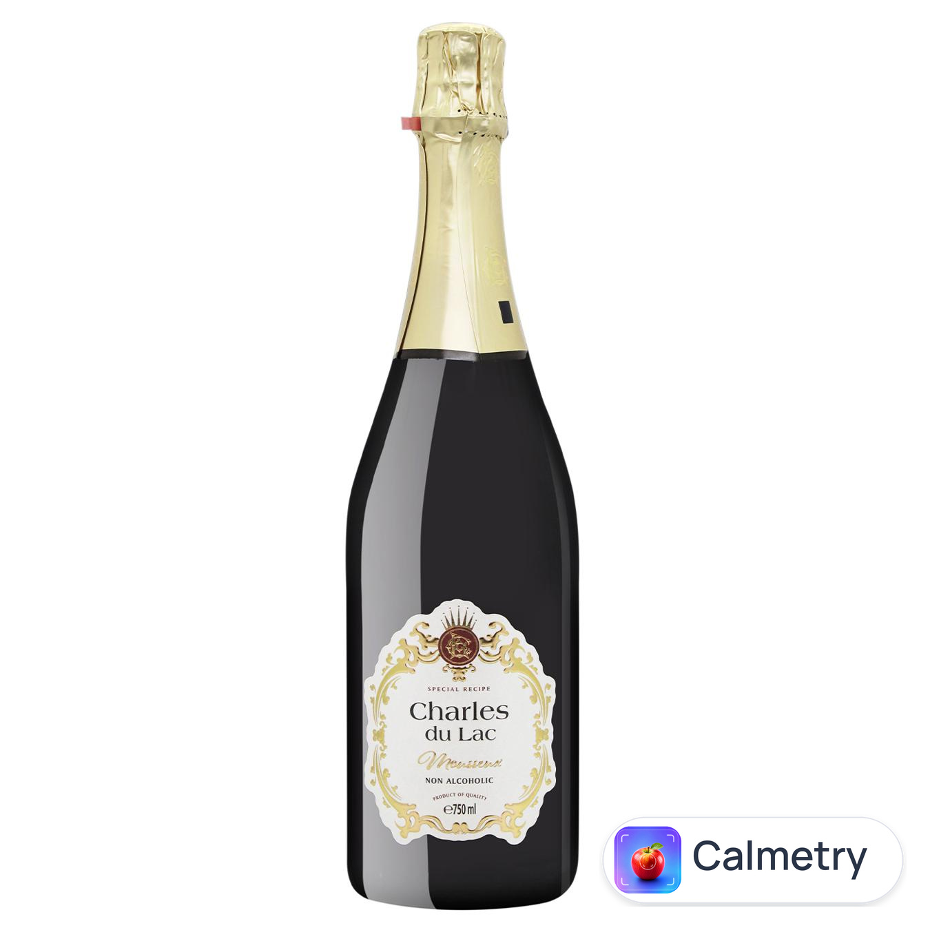 Напій винний ігристий Charles du Lac червоний безалкогольний 0,75л — фото продукту