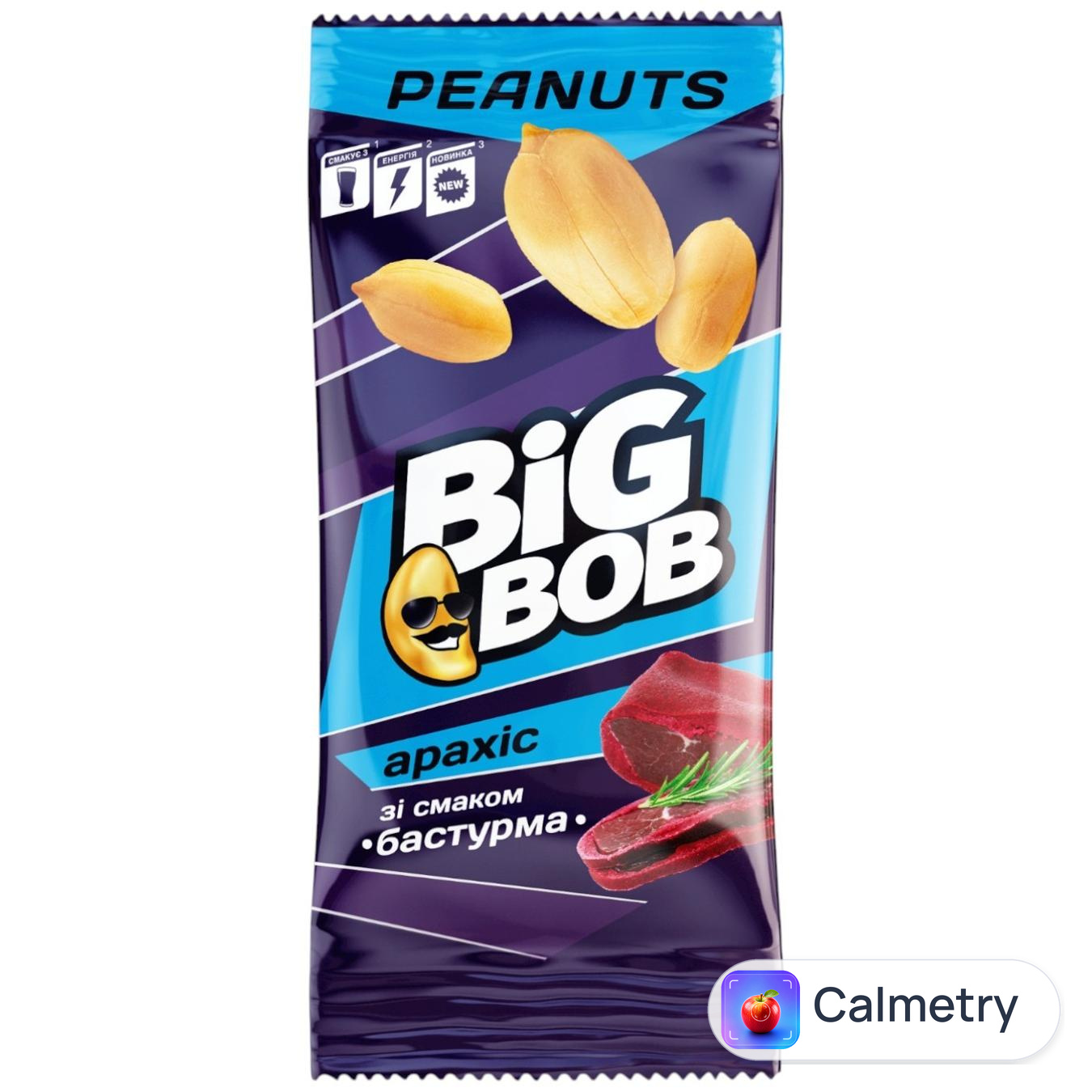 Арахіс Big Bob смажений зі смаком бастурма 60г