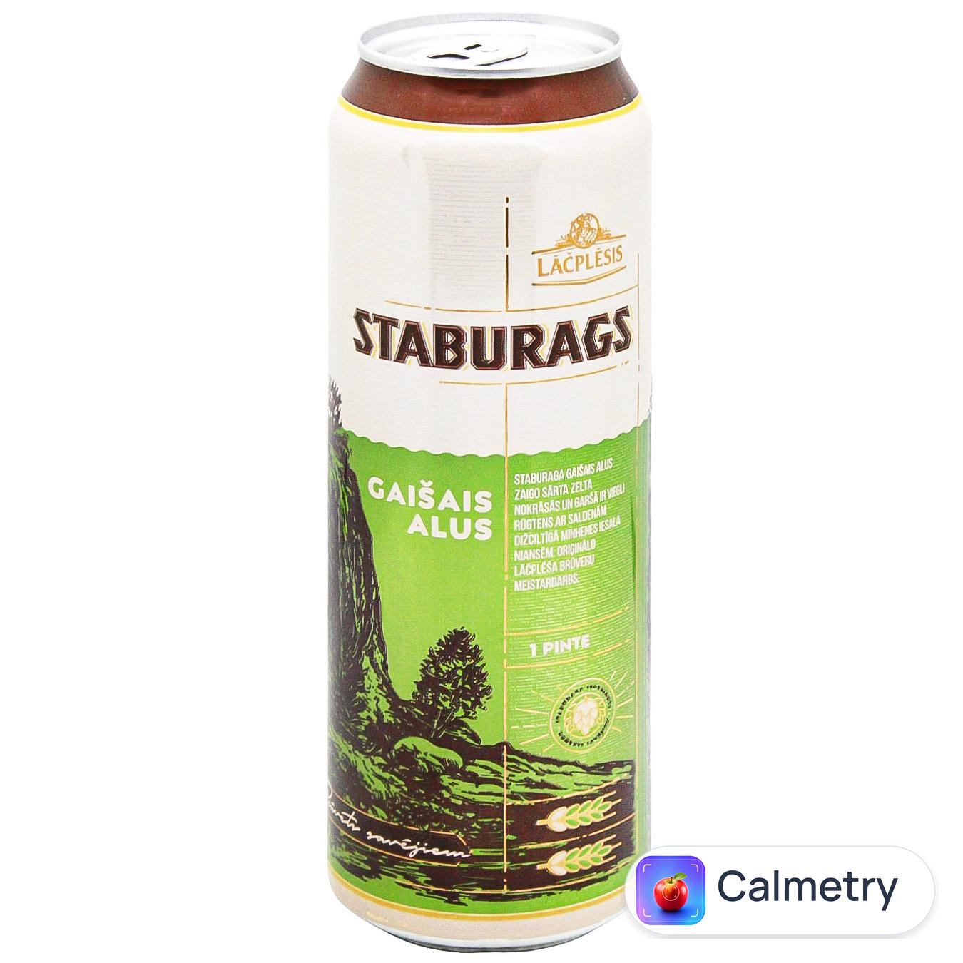 Пиво Lacplesis Staburags Gaisais світле 5,2% 0,568л