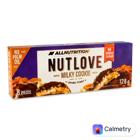 Печиво Allnutrition Nutlove з карамеллю та арахісом в молочному шоколаді