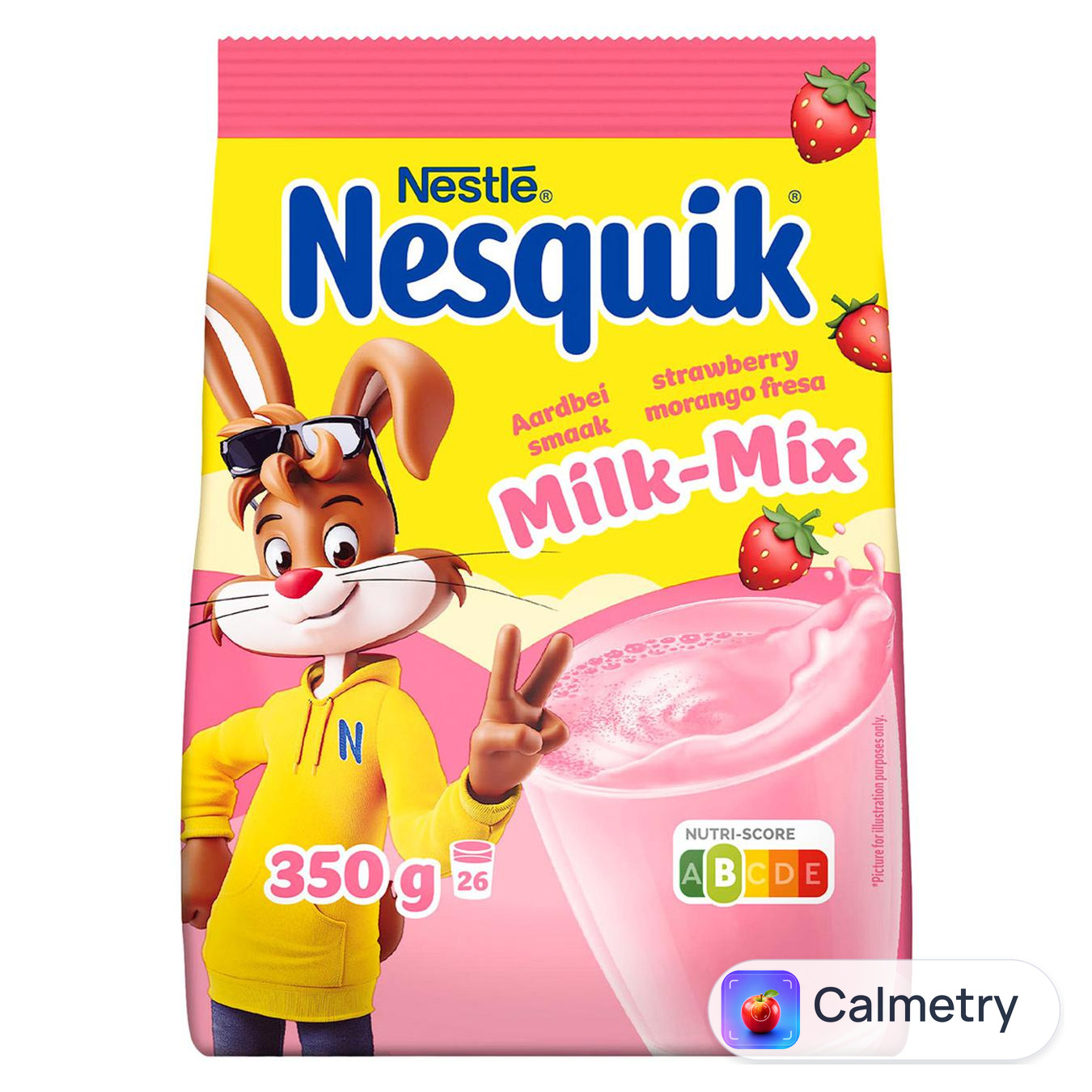 Какао-напій Nesquik Milk-Mix зі смаком полуниці 350г — фото продукту