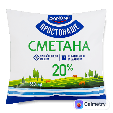 Сметана ПростоНаше 20% п/е, 350г