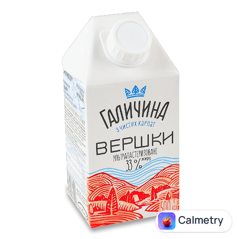 Вершки «Галичина» 33%, 500г