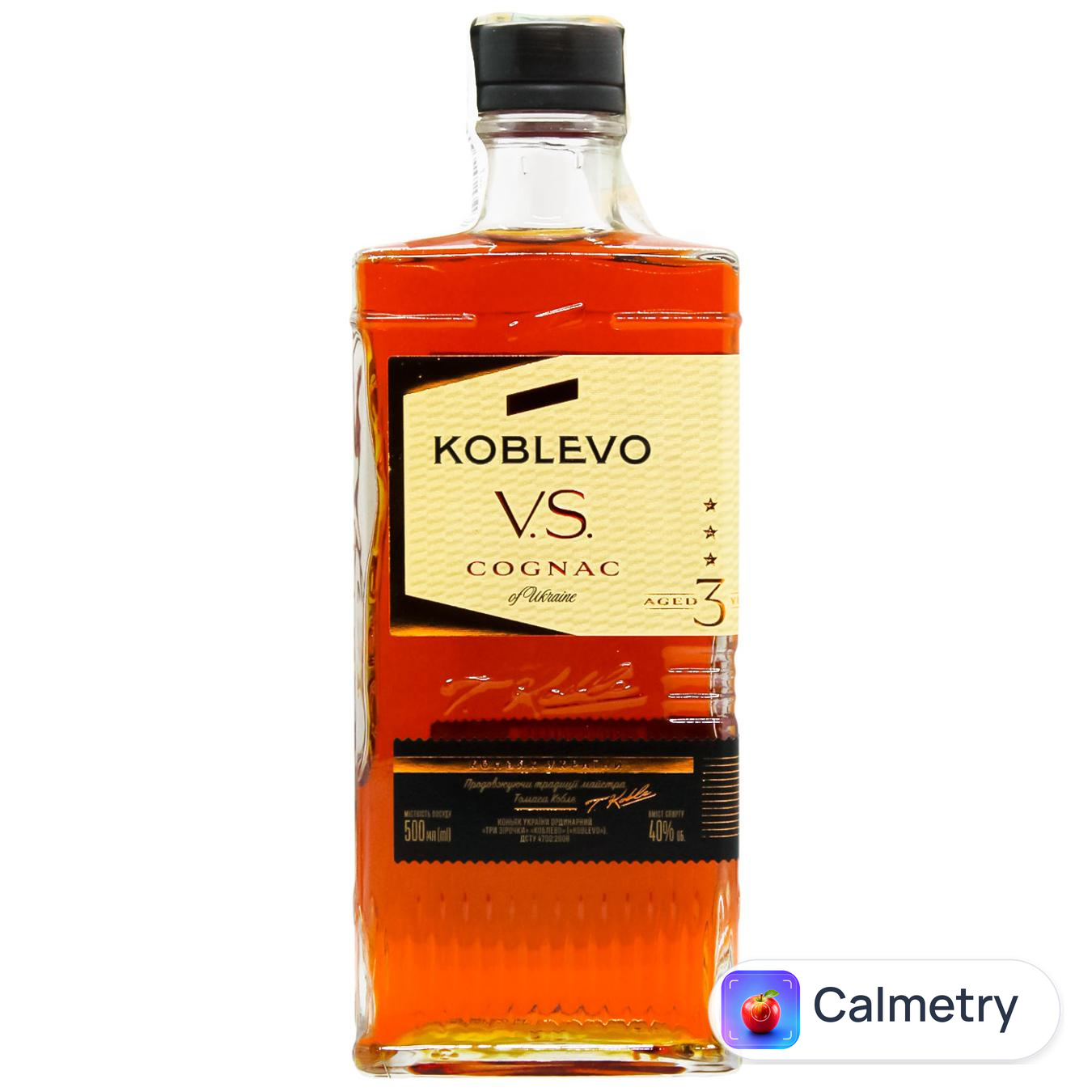 Бренді Koblevo V.S. 3 роки 40% 0,5л — фото продукту