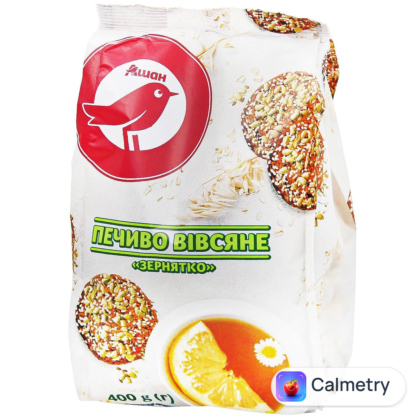 Печиво Auchan Зернятко вівсяне 400г