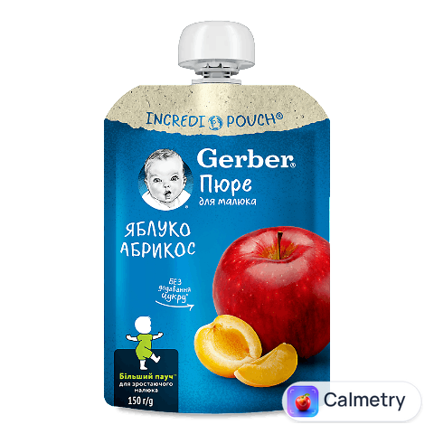 Пюре Gerber з яблук та абрикосів, 150г
