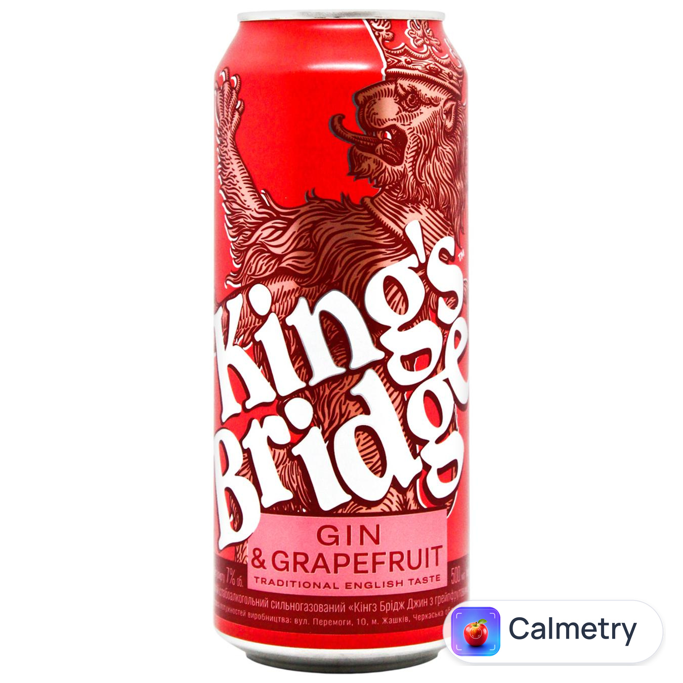 Напій слабоалкогольний King's Bridge Gin & Grapefruit 7% 0,5л — фото продукту