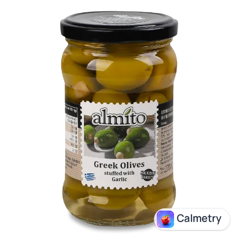 Оливки Almito «Королівські» зелені фаршировані часником