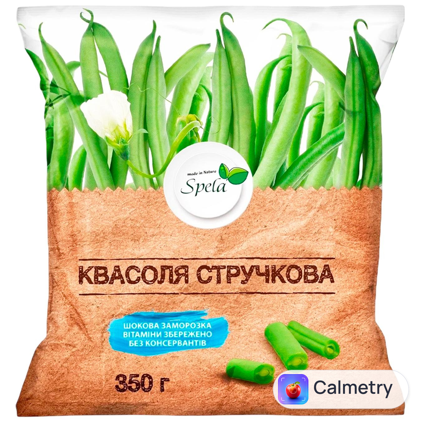 Квасоля стручкова Spela різана заморожена 350г