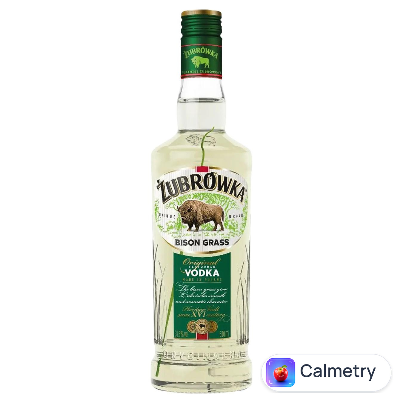 Настоянка Zubrowka Bison Grass 37,5% 0,5л — фото продукту
