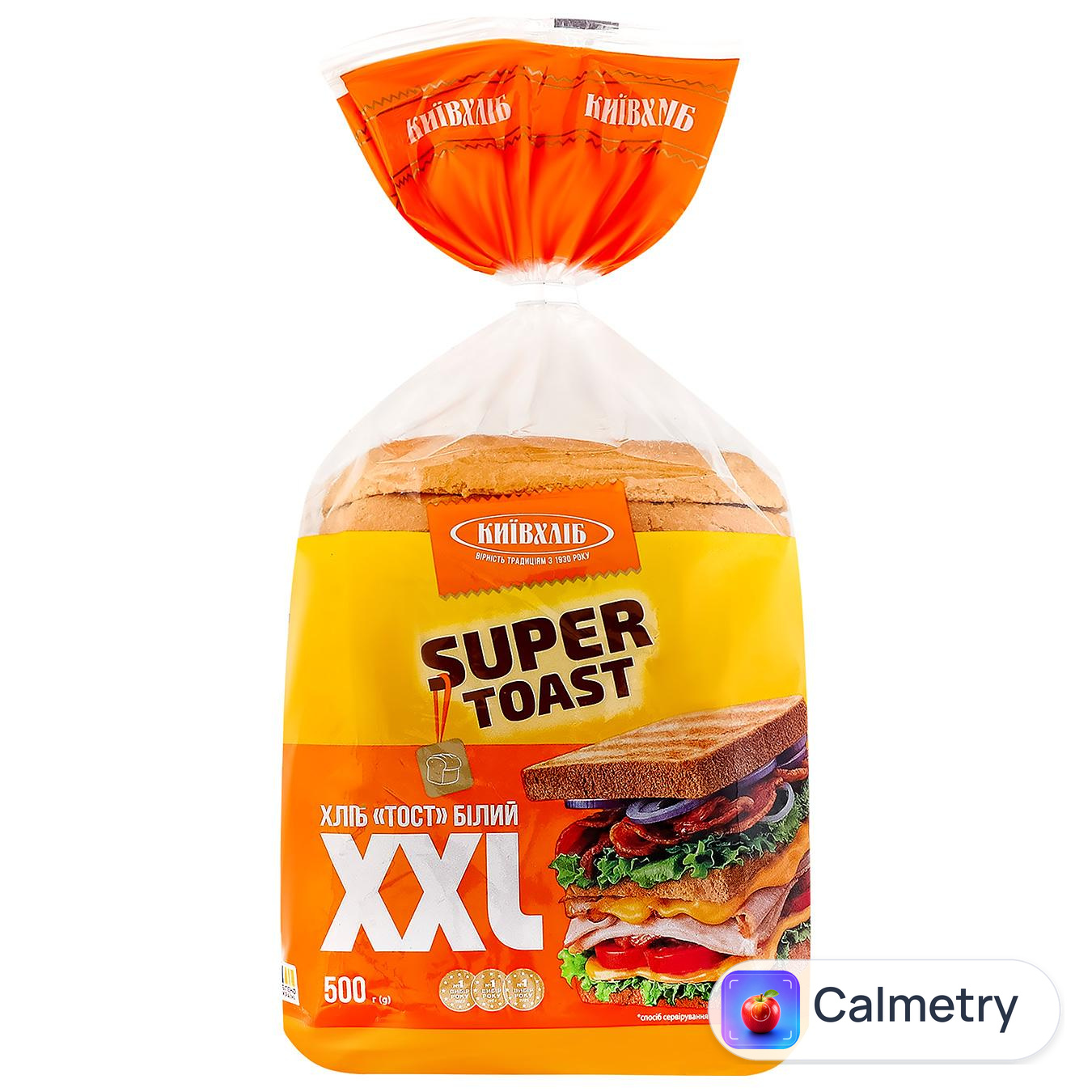 Хліб Київхліб Супер Тост XXL нарізаний 350г
