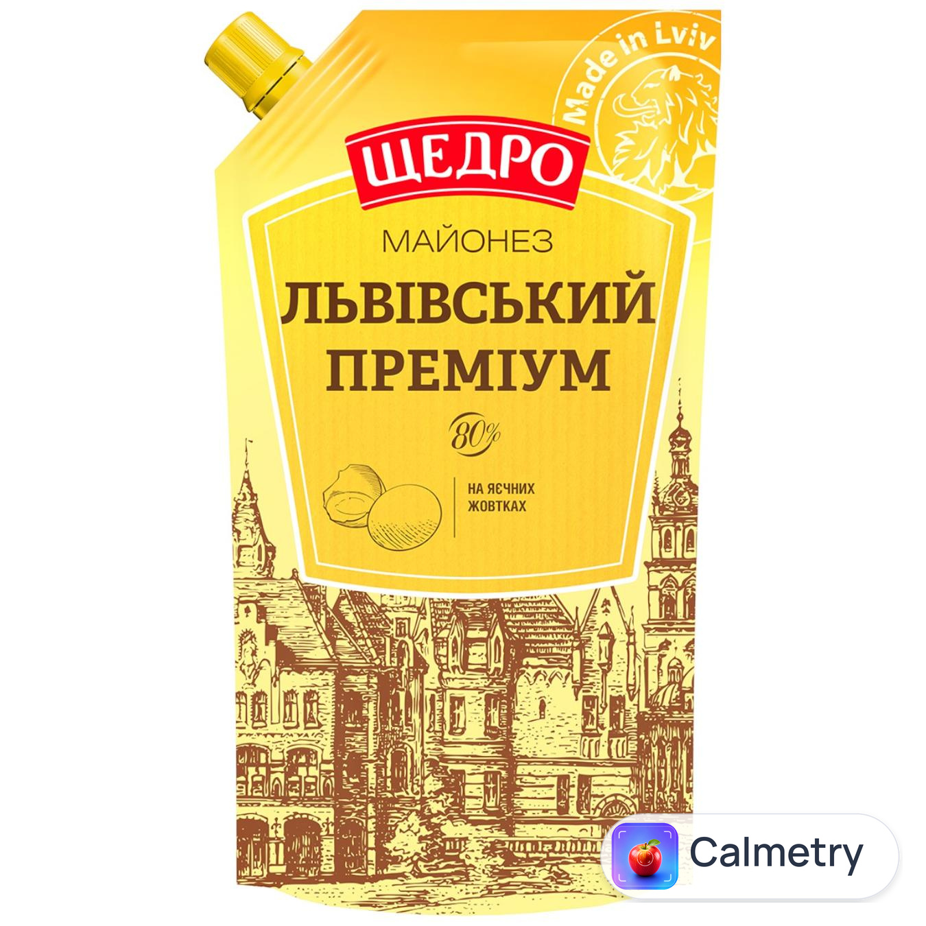 Майонез Щедро Львівський Преміум 80% 300г — фото продукту