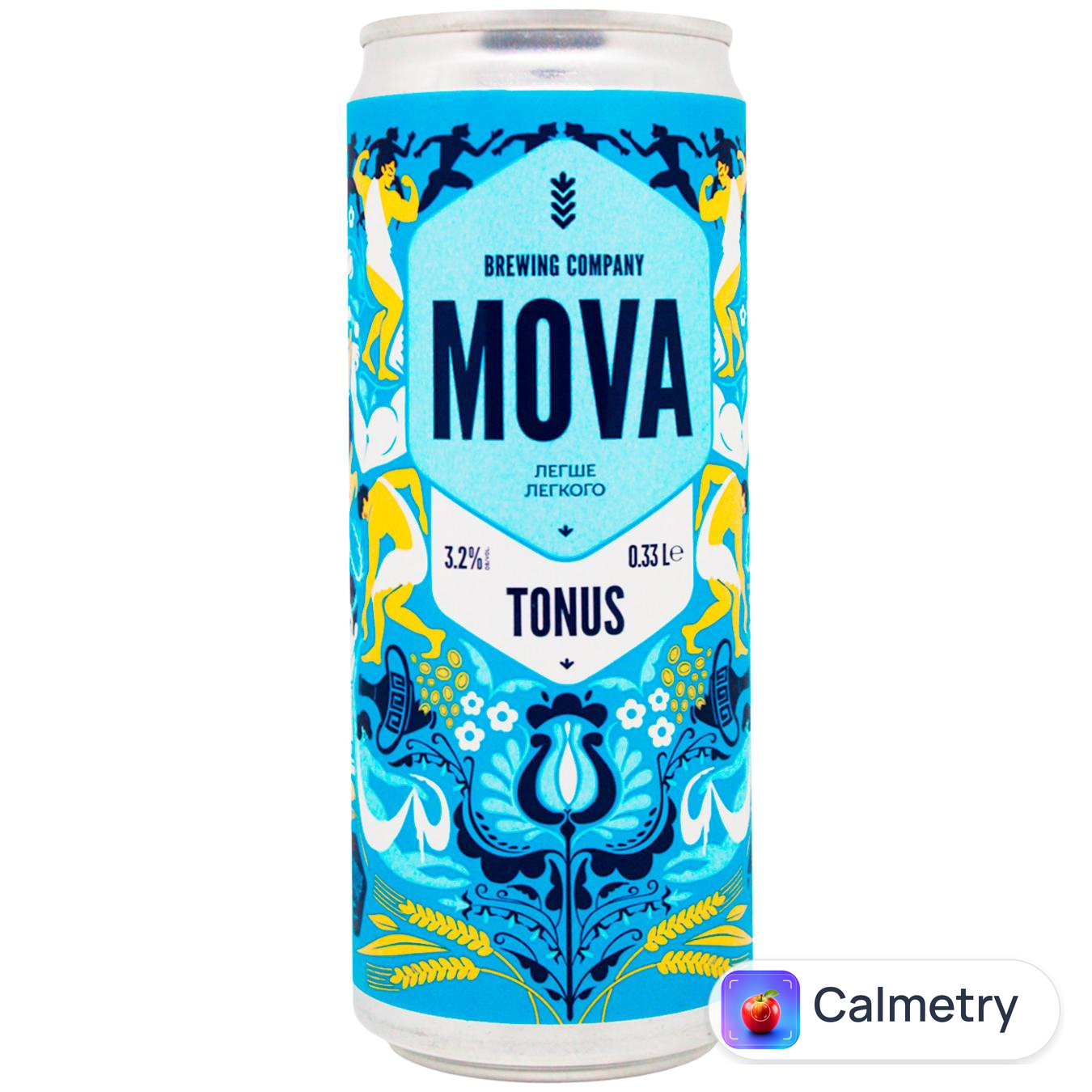 Пиво Mova Tonus світле нефільтроване 3,2% 0,33л