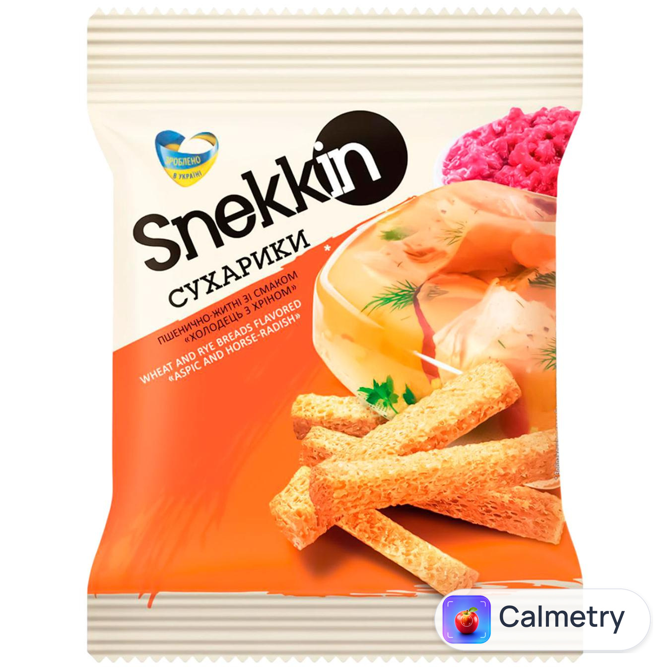 Сухарики Snekkin зі смаком холодець з хріном 70г — фото продукту
