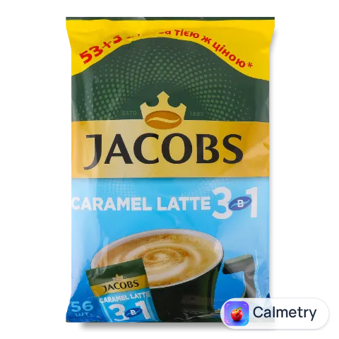Напій кавовий Jacobs 3в1 Caramel Latte 53+3