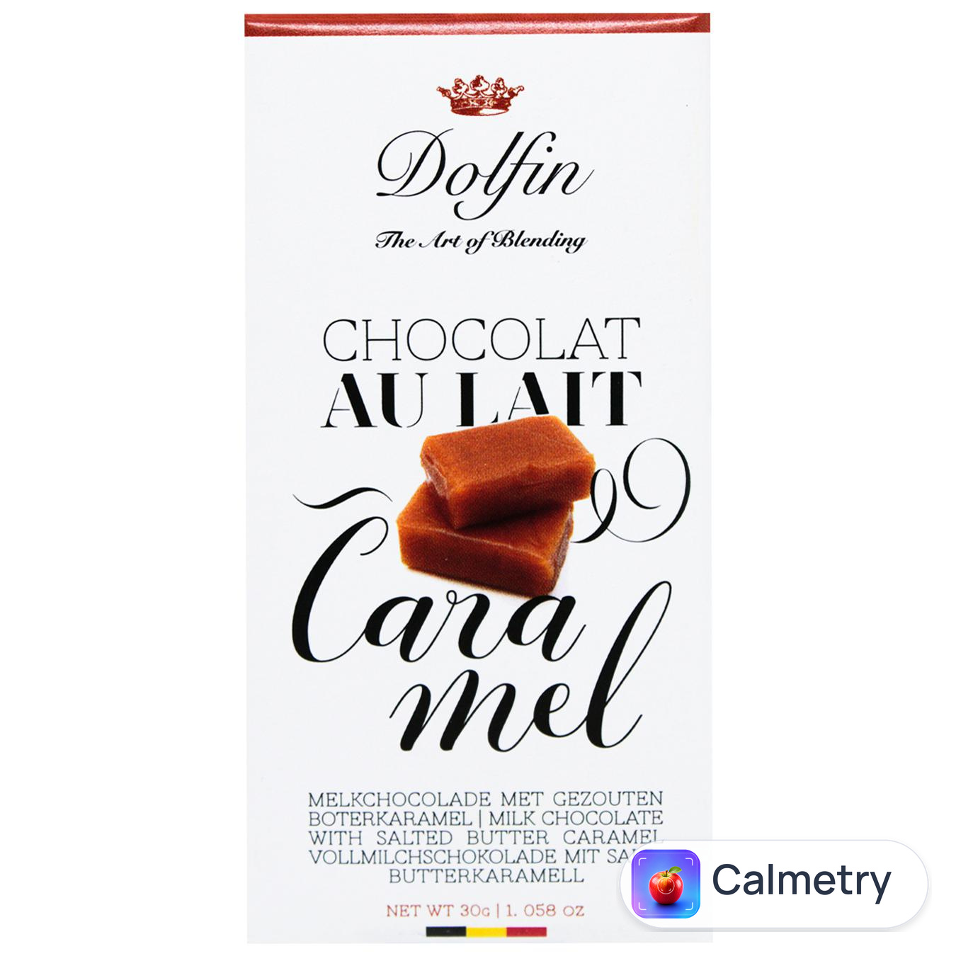 Шоколад молочний Dolfin з вершковою солоною карамеллю 37% 30г