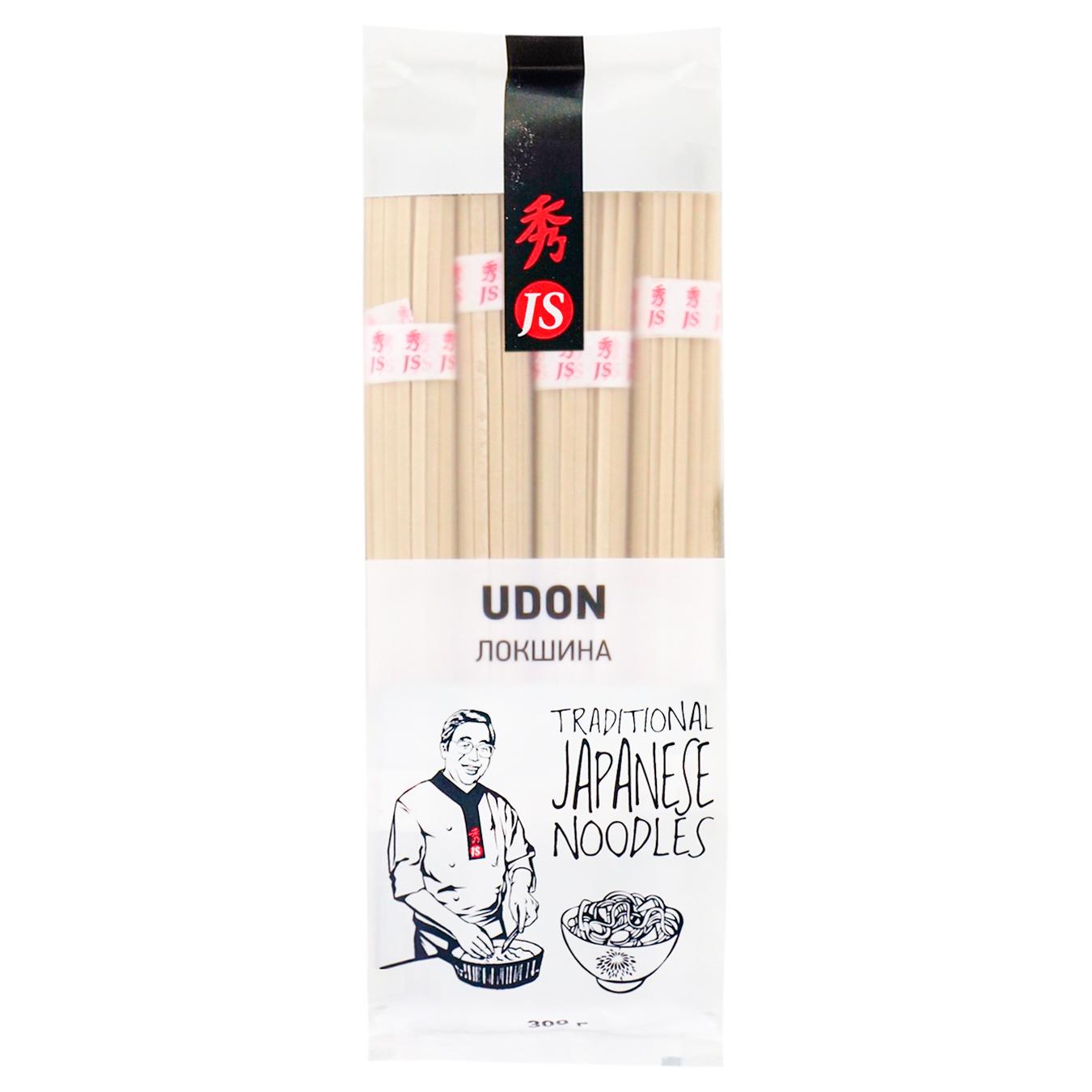 Макаронні вироби JS Udon Локшина пшенична 300г — фото продукту