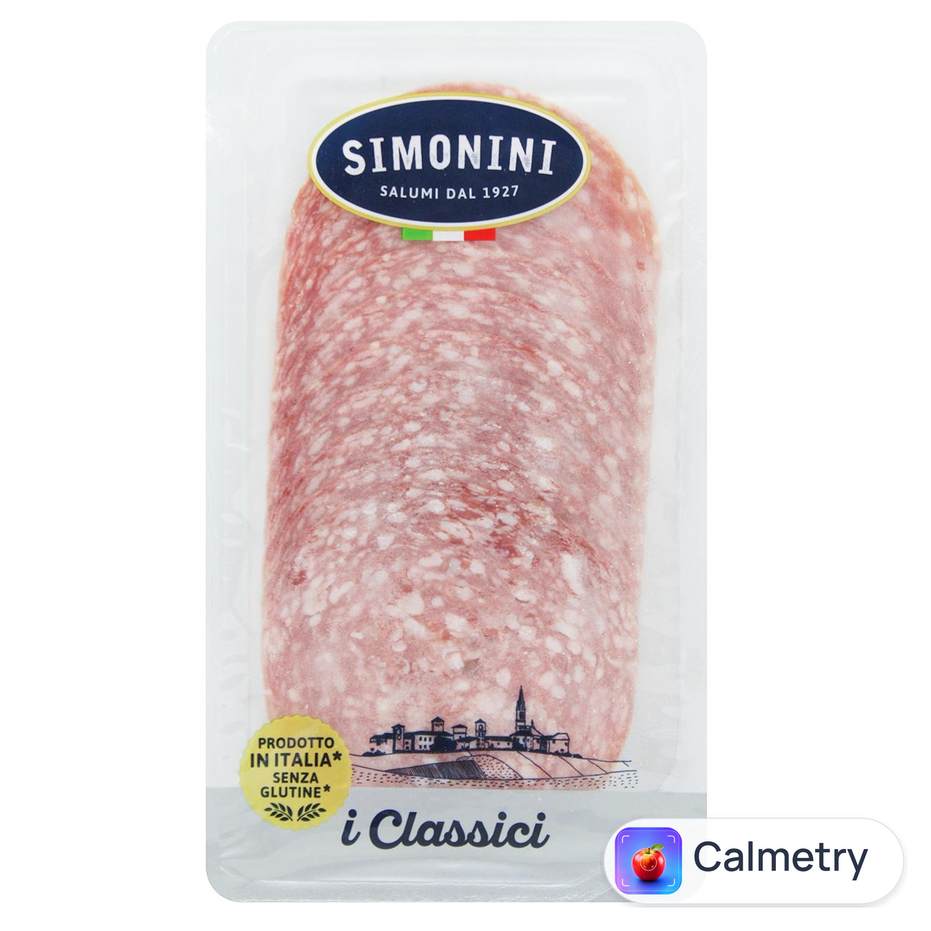Ковбаса салямі Simonini Мілано нарізка 80г — фото продукту