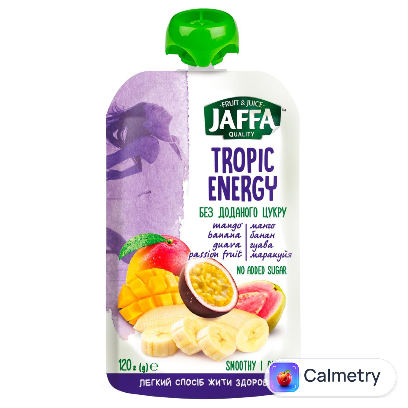 Смузі Jaffa Tropic Energy з перетертих манго, бананів, гуави з маракуйєю 120г