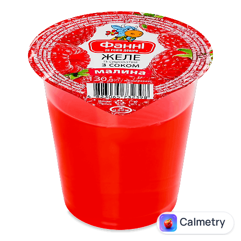 Желе Фанні Малина із сироватки з соком, стакан, 130г