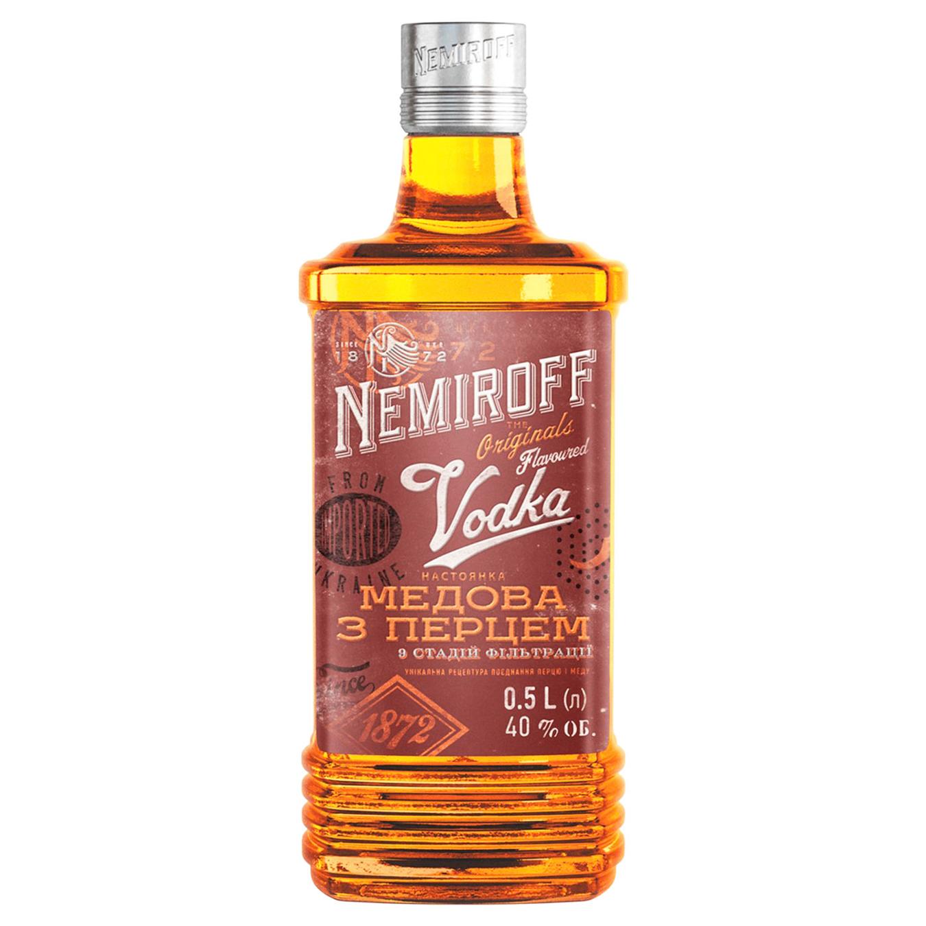 Настоянка Nemiroff Українська Медова з перцем 40% 0,5л — фото продукту
