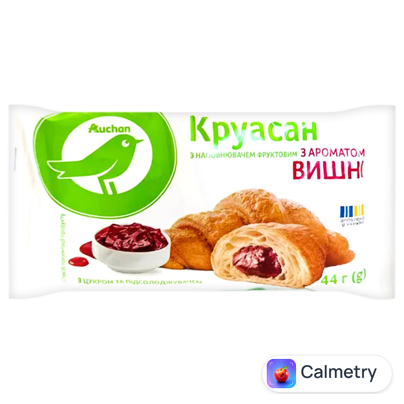 Круасан Auchan з ароматом вишні 44г