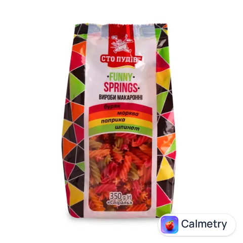 Вироби макаронні Сто пудів Спіралі кольорові