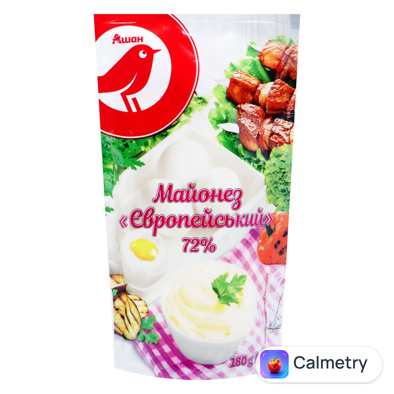 Майонез Auchan Європейський 72% 180г