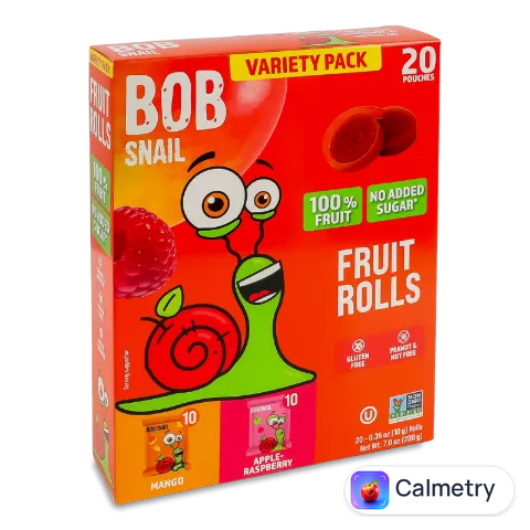 Цукерки Bob Snail натуральні яблук-малина та манго