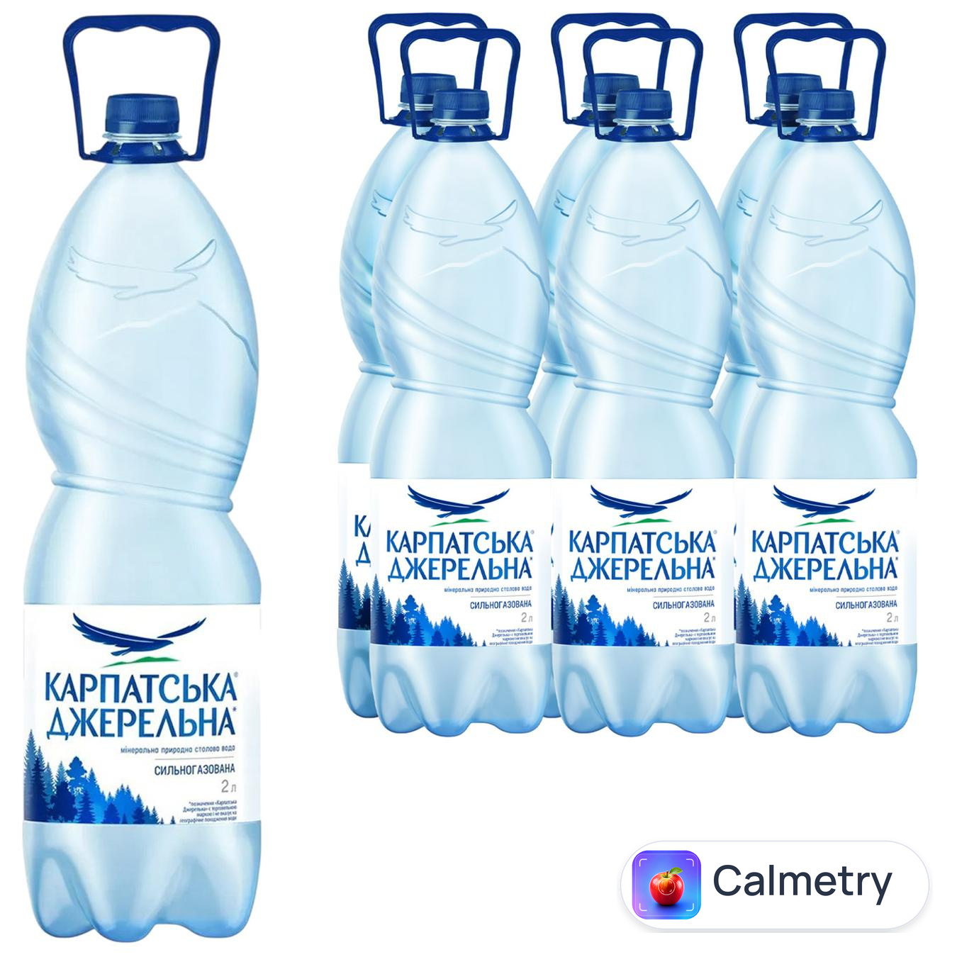 Вода мінеральна Карпатська Джерельна сильногазована 2л 6шт