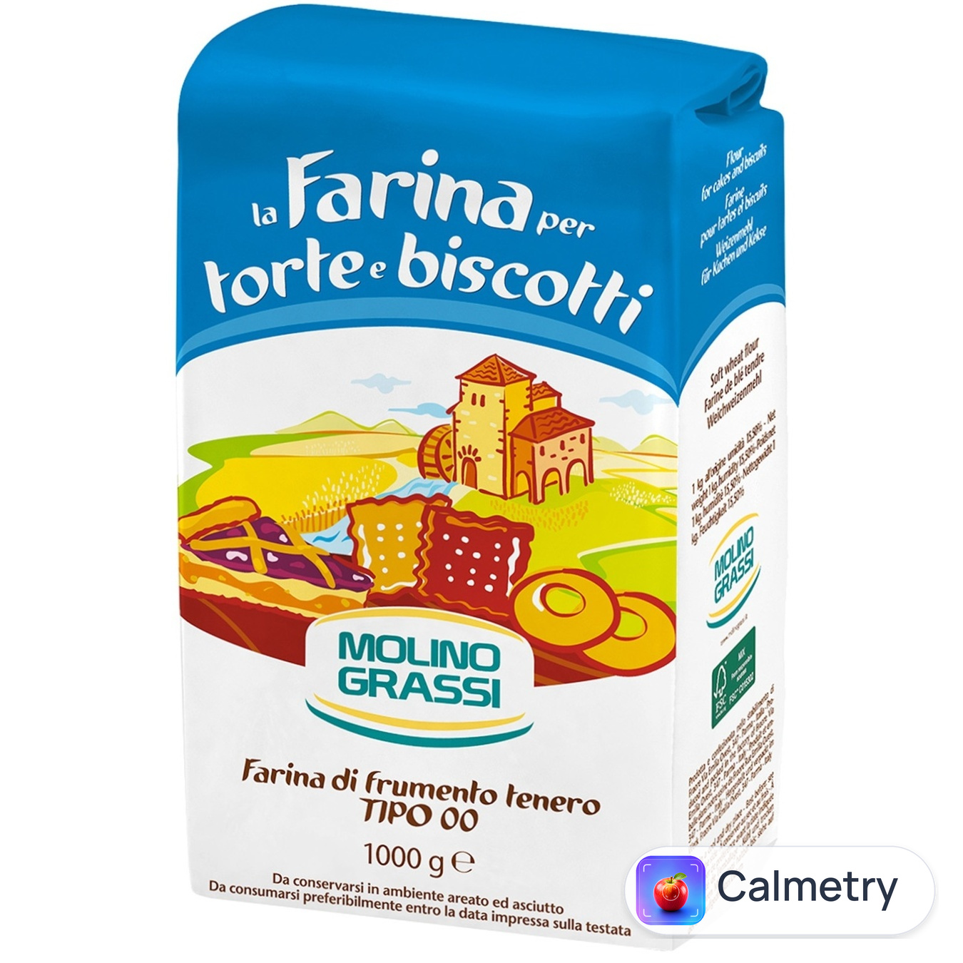 Борошно Molino Grassi Torte e Biscotti Tipo 00 з м'яких сортів пшениці 1кг