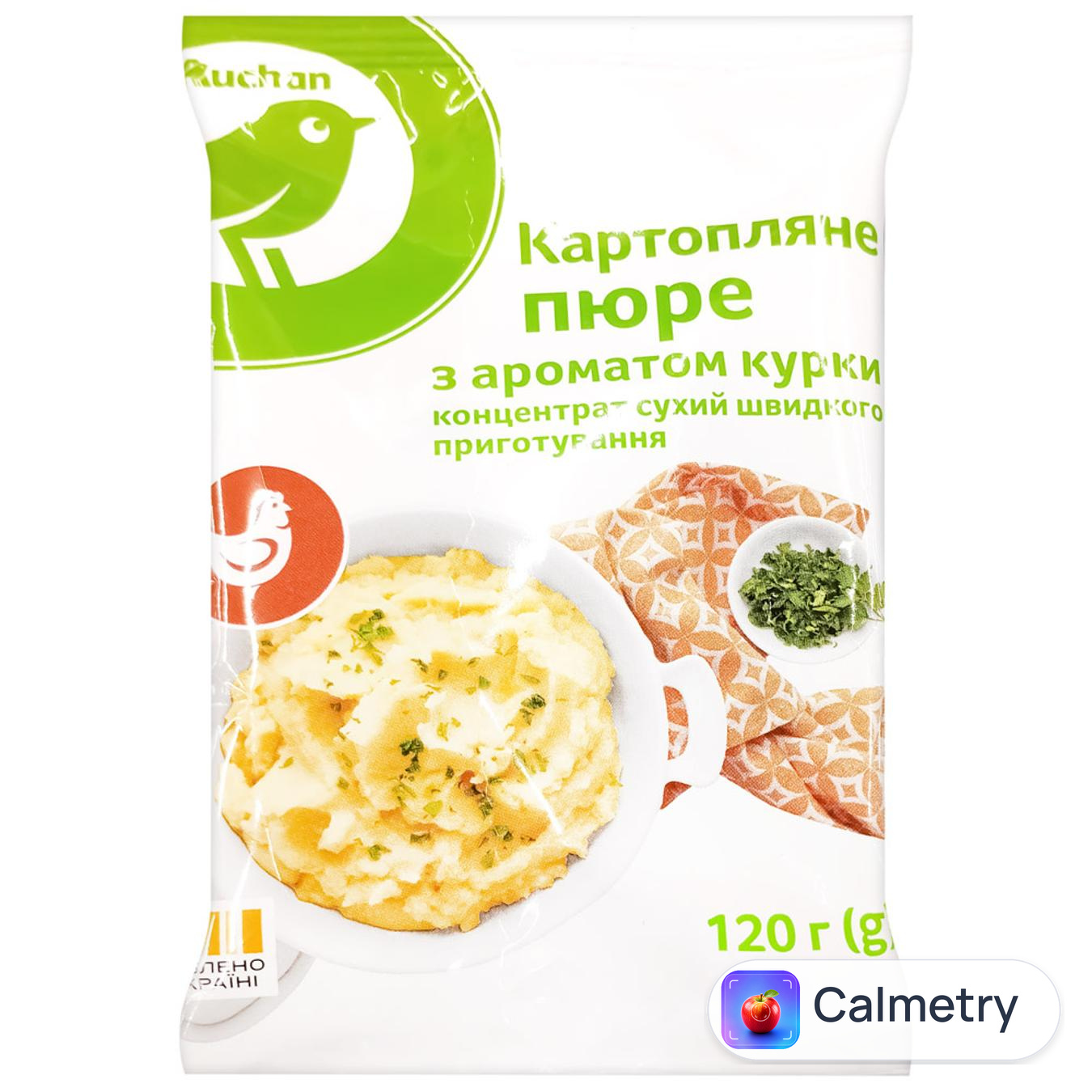 Картопляне пюре Auchan зі смаком курки 120г