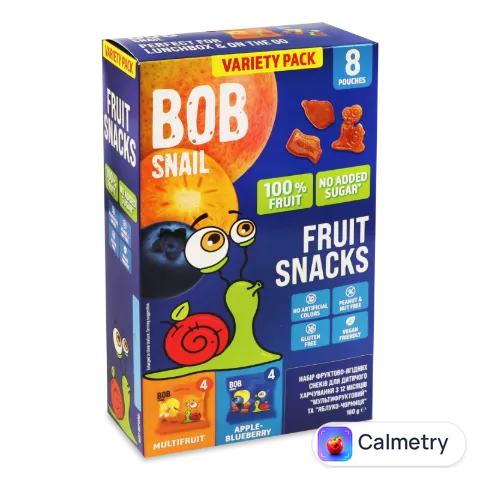 Набір снеків Bob Snail мультифрукт та ябл-чорниця