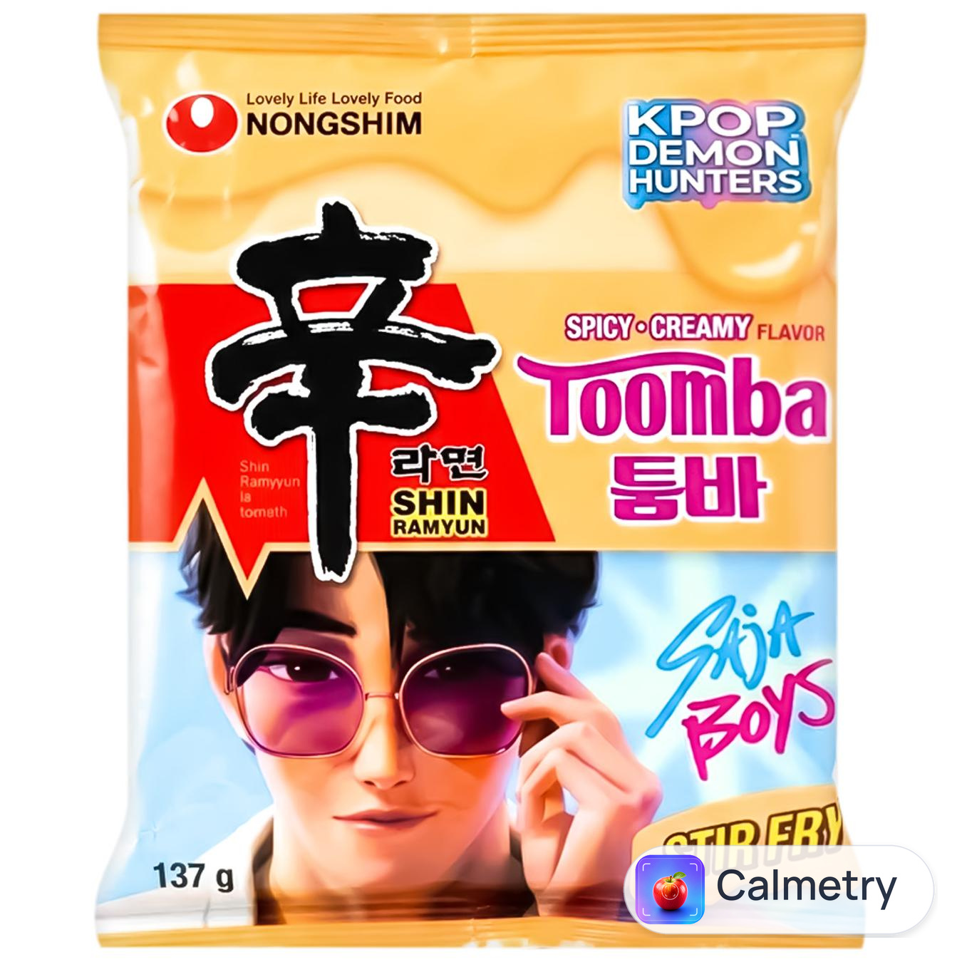Локшина Nongshim Toomba Spicy&Creamy Stir-Fry вершково-гостра 137г — фото продукту