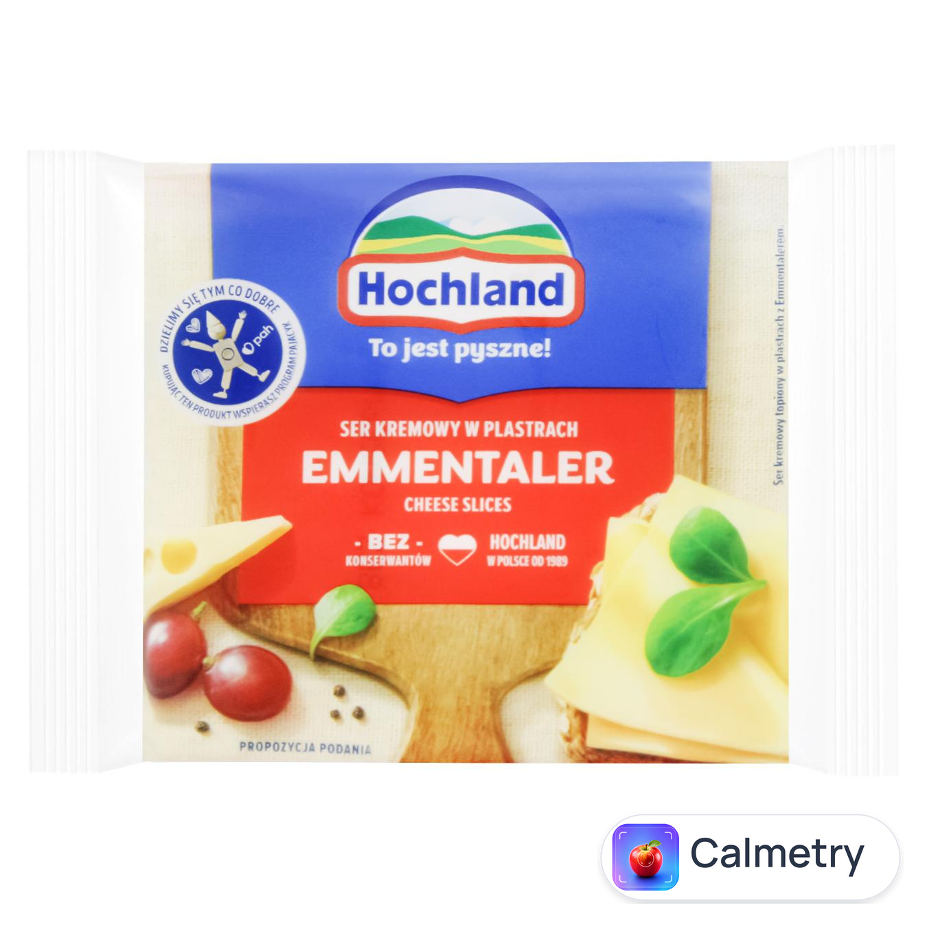 Сир плавлений Hochland Емменталер скибочками 40% 130г