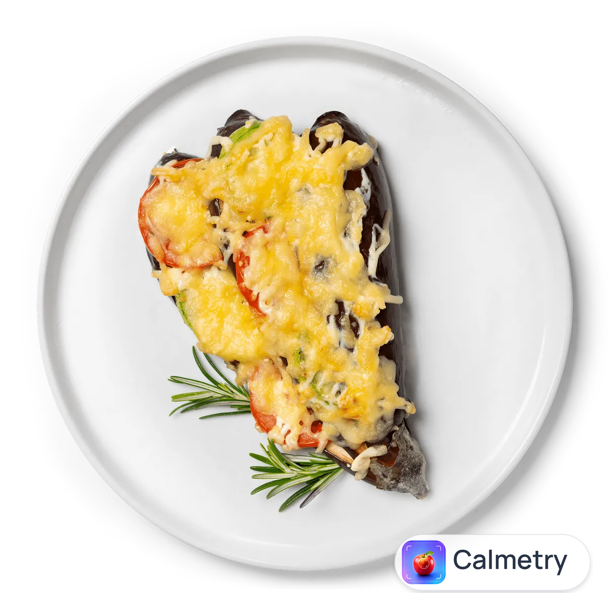 Баклажани фаршировані овочами та сиром