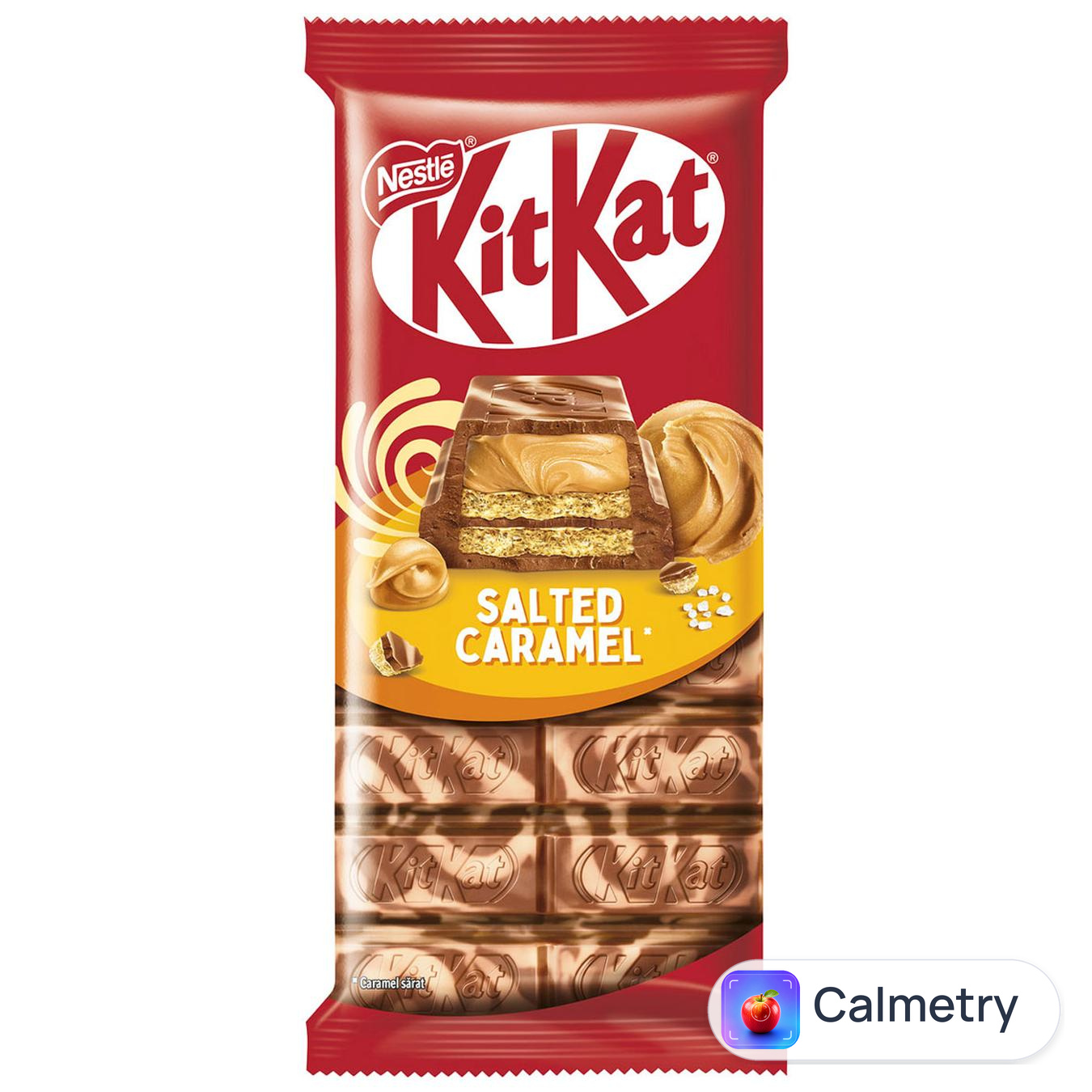 Шоколад молочний NESTLÉ® KITKAT® Salted Caramel 99г — фото продукту