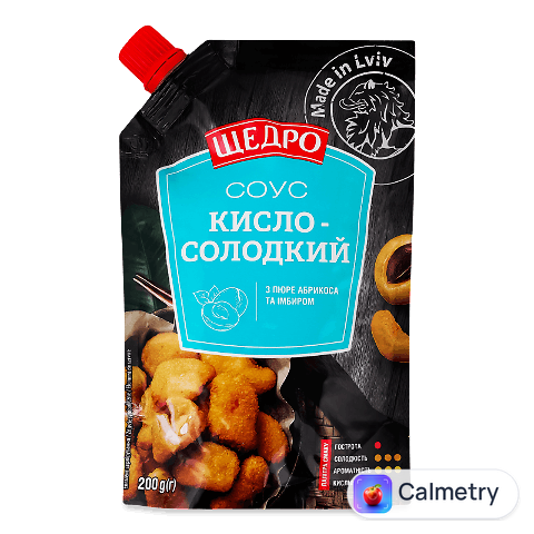 Соус «Щедро» кисло-солодкий д/п, 200г