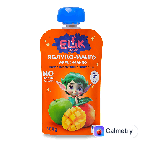 Пюре Elfik Magic Яблуко і манго для дітей від 5 місяців, 100г