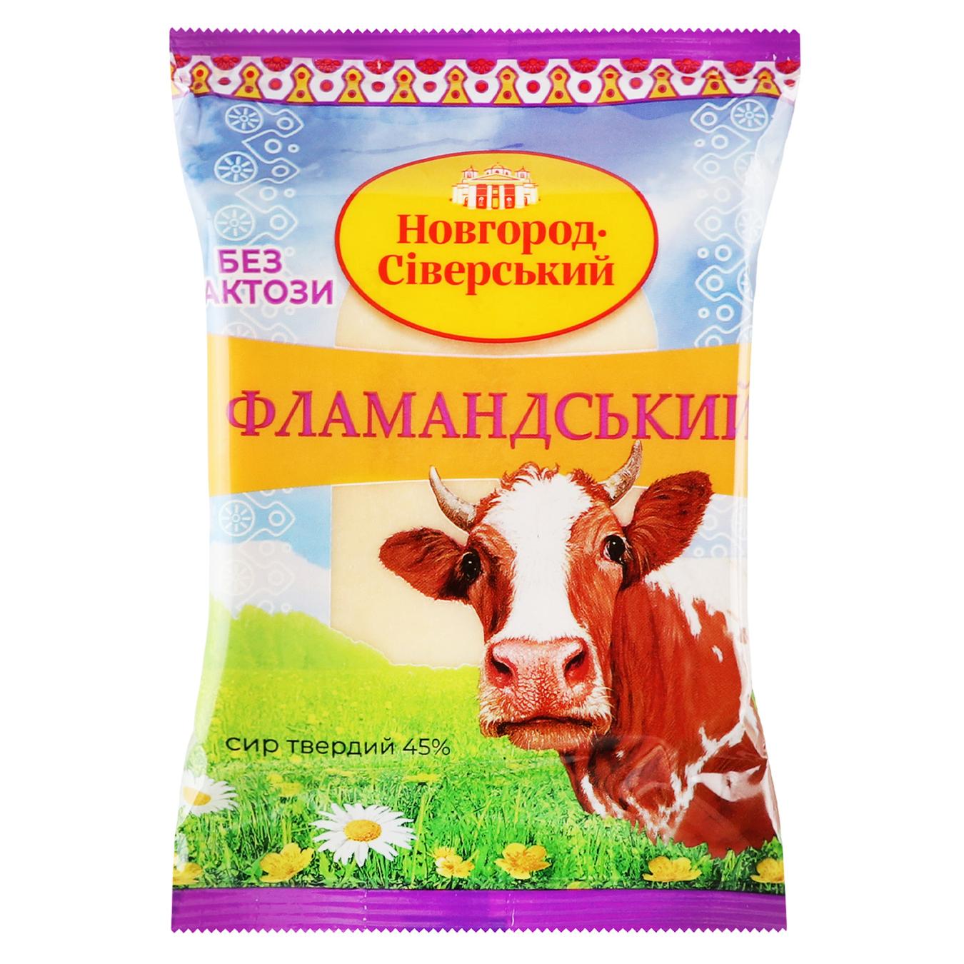 Сир Новгород-Сіверський Фламандський твердий 45% ваговий — фото продукту