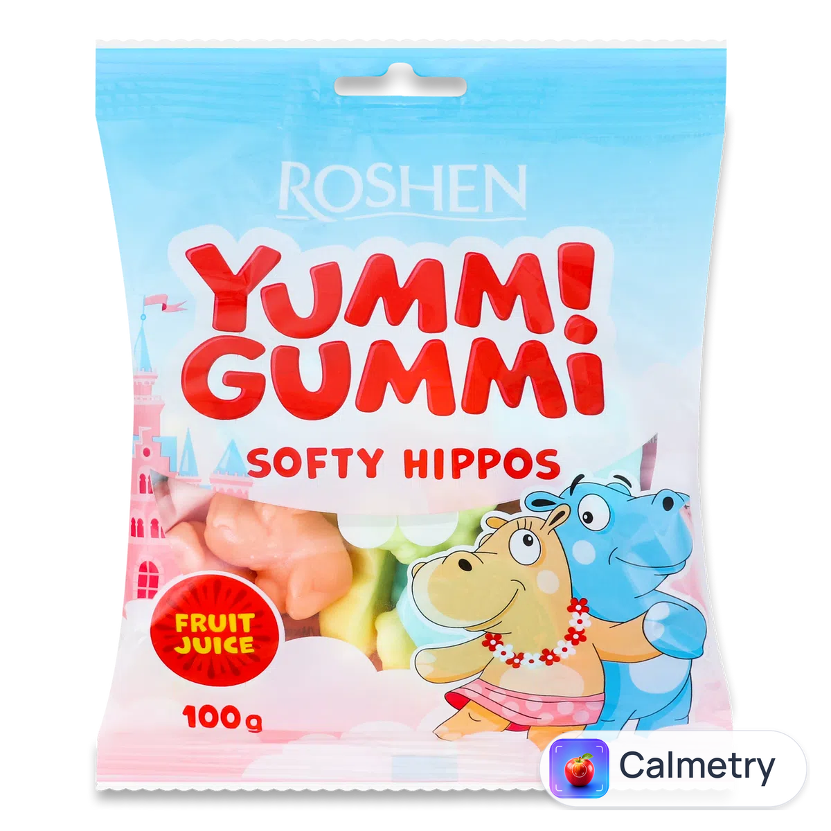 Цукерки Roshen Yummi Gummi Softy Hippos желейні 100г
