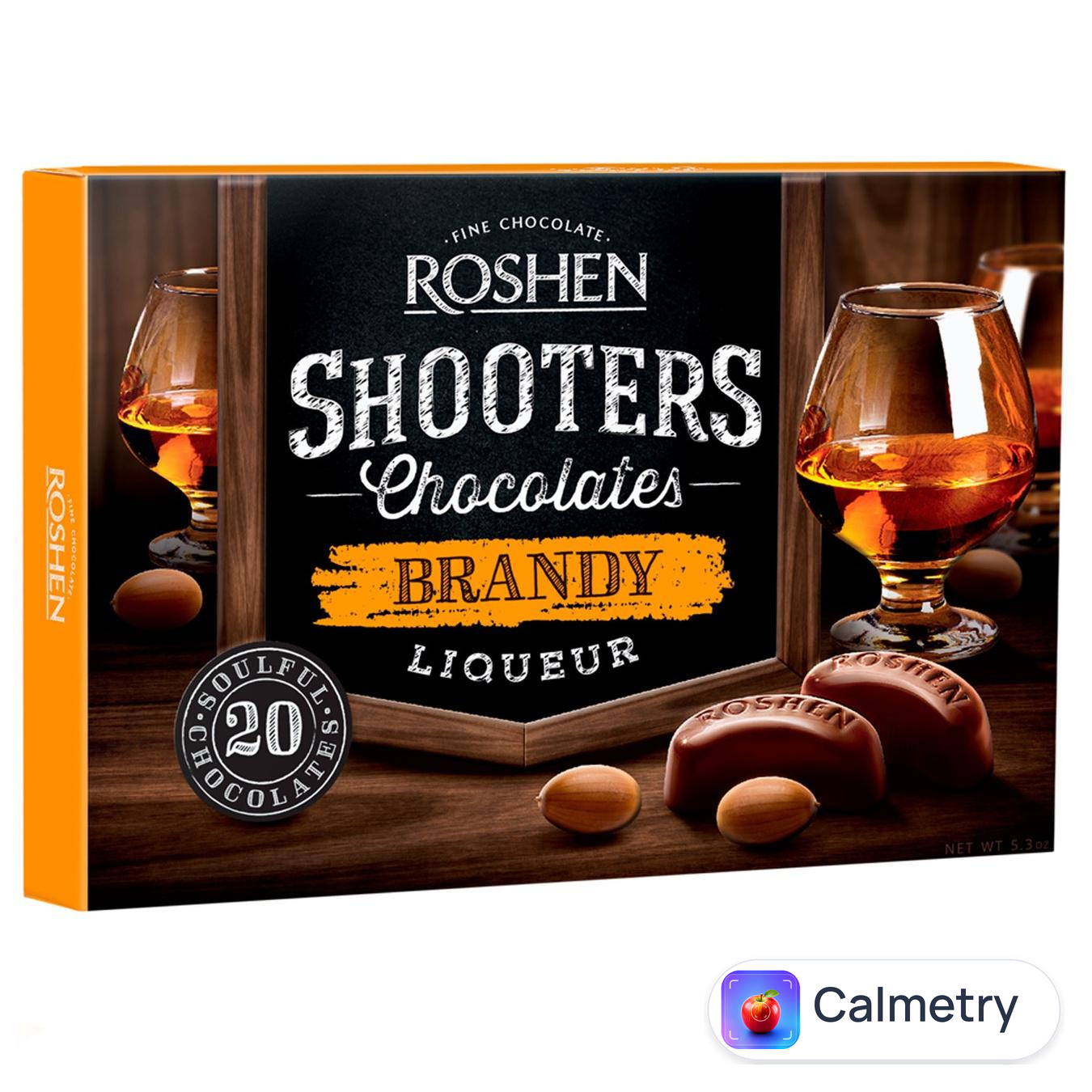 Цукерки Roshen Shooters шоколадні з бренді-лікером 150г