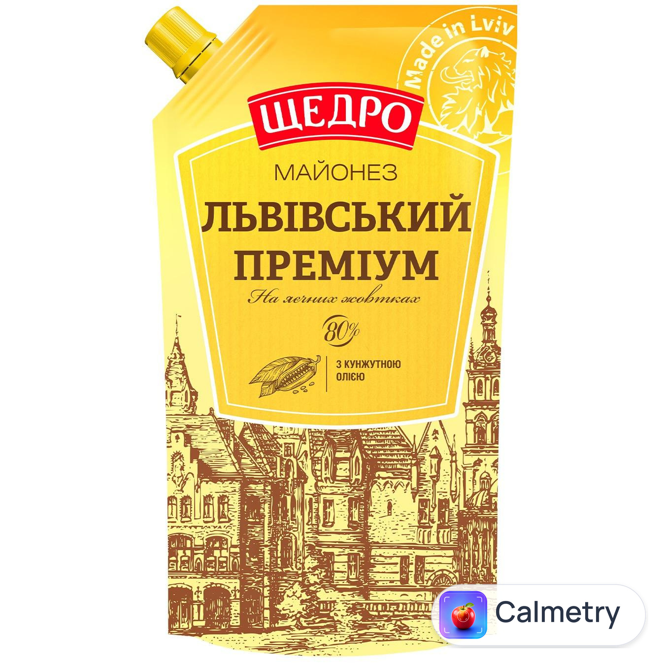 Майонез Щедро Львівський Преміум 80% дой-пак 400г Україна